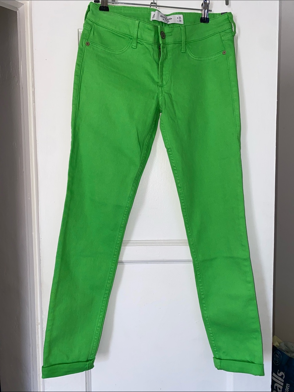 Abercrombie Bright Green Skinny Jeans